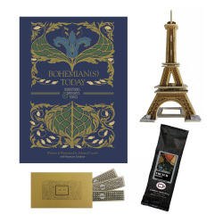 This lovely edition of Edward Cucuel’s memoir, first published in 1900, will delight anyone who loves Paris. His stories capture not only an iconic city, but that time of sophistication, escapism, and fashionable despair known as la belle epoque. Cucuel brings to life the artists, poets, and their muses, along with the cafés and cabarets that defined fin de siecle Paris. He unwittingly name-drops with abandon as he rubs elbows with such artists as Auguste René Rodin, carouses with Louis Loeb, and frequents coffee shops where poets like Paul Verlaine and Aristide Bruant hold court.

Accompanying Cucuel’s illustrated accounts are witty and cogent asides by modern-day student abroad, Rosemary Sandoval. Sandoval fearlessly skewers the status quo, providing a surprising counterpoint to Cucuel’s century-old memories. Throughout, detailed footnotes and archival images enhance this literary and artistic adventure.